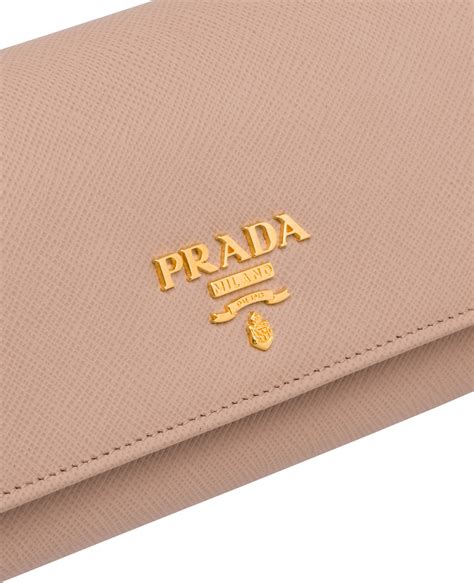 large saffiano leather wallet prada